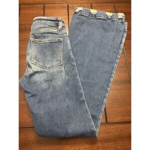 KanCan Signature Jeans Womens 24 Blue Kurvy Mid Rise Flare